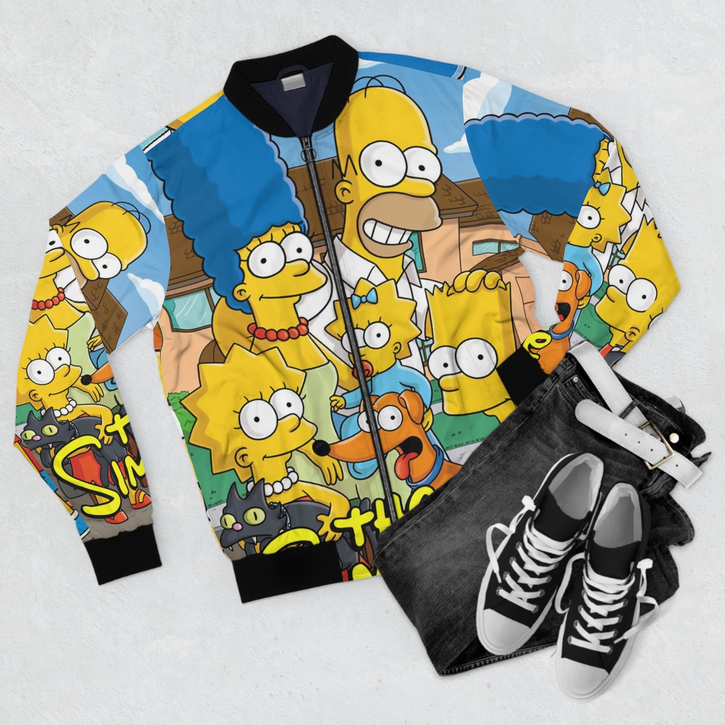 BART SIMPSON Men's Bomber Jacket (AOP)