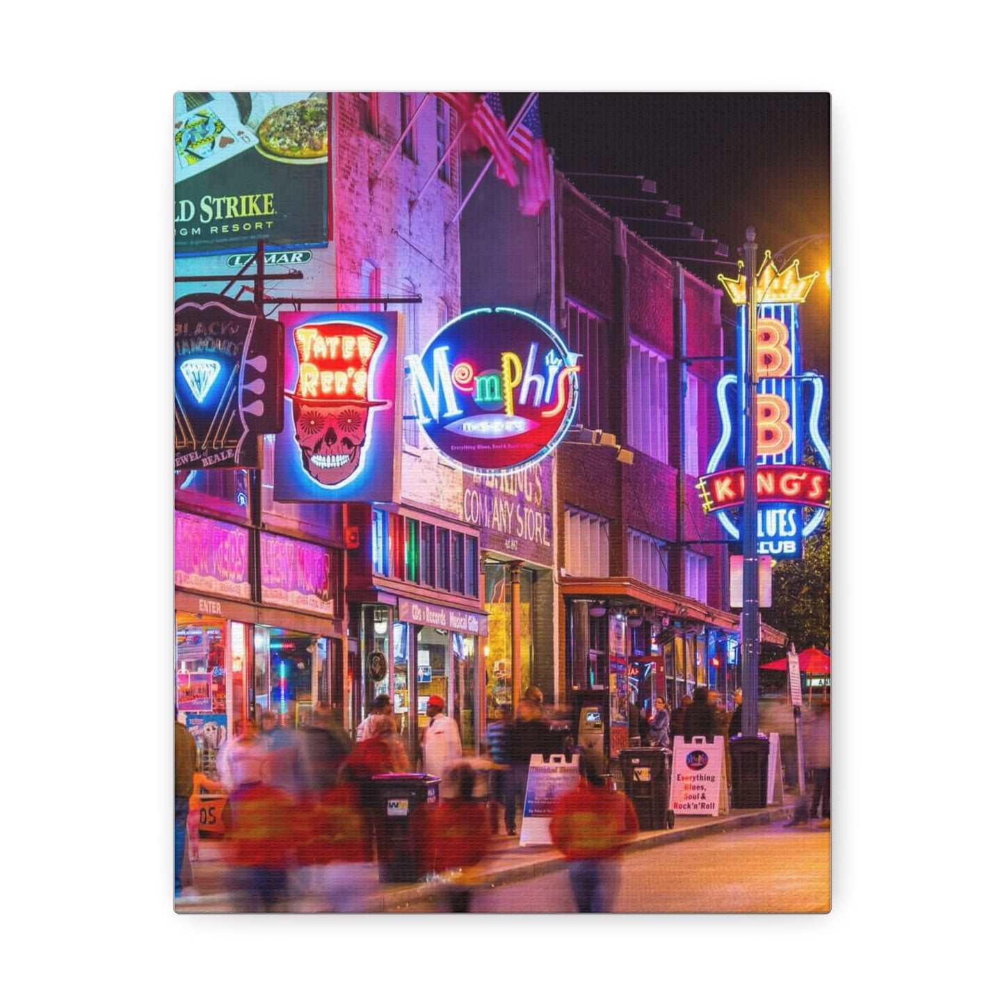 BEALE ST MEMPHIS TN Stretched Canvas